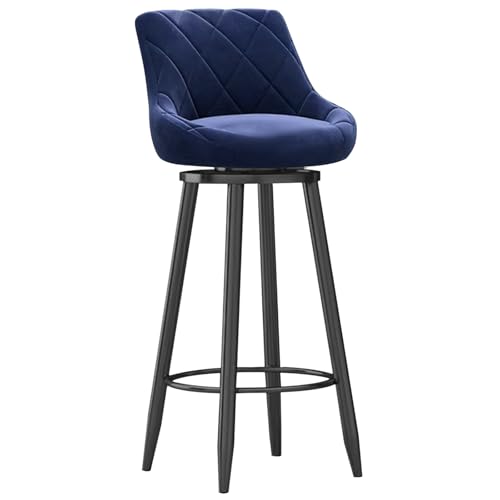 Tabourets de bar pivotants velours cuisine îlot comptoir avec pieds en métal