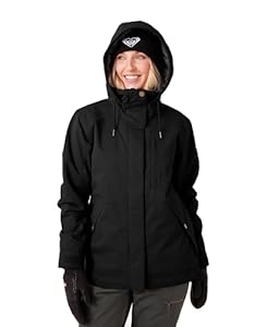 Roxy Damen Standard Billie 10K wasserdichte Schneejacke, taillierte Passform, PFAS-frei, isoliert, Schwarz, Größe S
