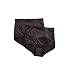 Bali Women's Shapewear Tummy Panel Brief Firm Control 2-Pack, Black, X-Large