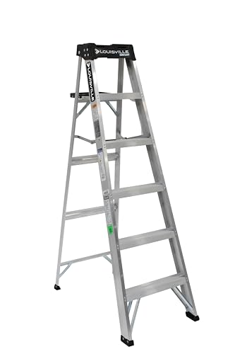Louisville Ladder 6-Foot Aluminum Step Ladder, 300-Pound Load Capacity, Type IA, AS3006