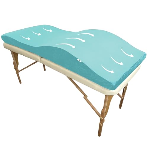 XOLLOZ Lash Bed Topper – Ergonomic Memory Foam Pad with Plush Cover, Spa Table Cushion for Eyelash Tech, Salon Mattress for Beauty Beds, Compatible with Massage and Spa Setups – 28/70" (71/178 cm), Black