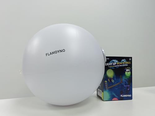 FLAMDYNO Pool Toys - 4 Pack Light Up Beach Balls for Kids w/ 8 Light Modes, Pool Beach Games Balls for Outdoor or Indoor Activities, Glow in The Dark Pool Beach Decorations for Kids and Adults - Image 8