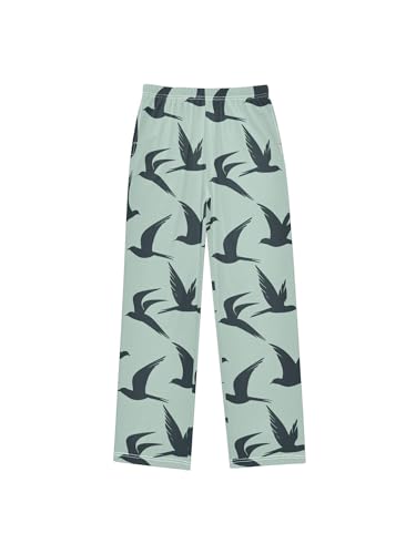 Cartoon Swallow Silhouette Boys Pants for Kids Jogger Pants with Pockets S