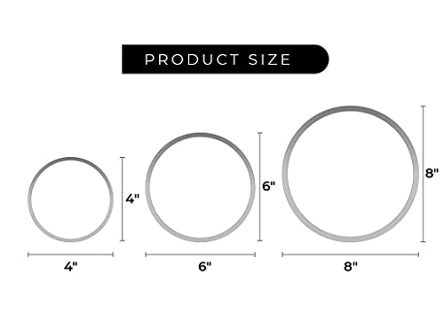 Siking Stainless Steel 4 / 6 / 8 Inch Round Cake Ring Mold Round Cutter Pancake Mold For Mousse Cheese Cookie Salads Onigiri (Round), H 11- 3 #TOP2