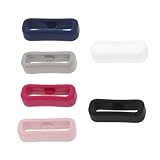 [COLLBATH] 6個 シリコン製時計バンド固定リング 軽量滑り止めループ キーパーリテーナー スマートウォッチおよび腕時計用 保持アクセサリー