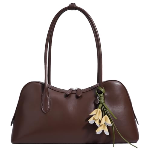 Genuine Leather shoulder Bag for Women with Top Handle， Satchel purse Bowler Handbags with zipper closure