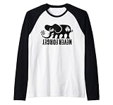 Blacks Labels Skateboards, Elefantenmotiv – Never Forgets Raglan