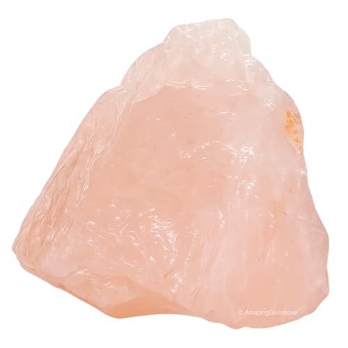 Image of Amazing Gemstone 2 Pieces Star Rose Quartz Raw Crystals and Healing Stones, Natural Rocks for Tumbling and DIY Raw Stones and Crystals