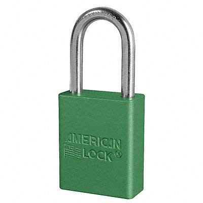 Lockout Padlock, KA, Green, 1/4 in., PK6