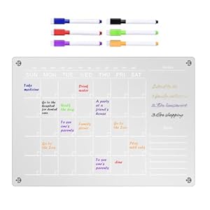 Magnetischer LJ2V6XG6GTM9Q4450 Acryl Kühlschrankkalender Magnettafel