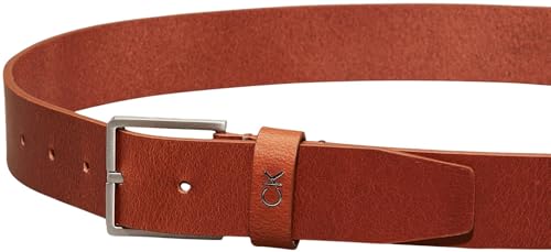 Calvin Klein Herren Gürtel Formal Belt 3,5 cm Ledergürtel, Braun (Cognac), 80 cm – Ansicht 3
