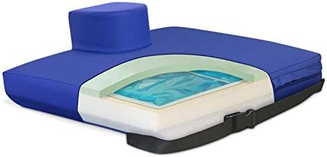 NYOrtho APEX CORE Pommel Gel-Foam Cushion 16" x 16" x 3" - Anti-Rotation Wheelchair Seat Cushion for Pressure Relief, Hip Alignment, Support Pad - Dual Density Core, Cooling Gel - Made in USA