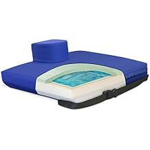 وسادة NYOrtho APEX CORE Pommel Gel-Foam مقاس 16 بوصة x 16 بوصة x 3 بوصة - وسادة مقعد كرسي متحرك مضادة للدوران لتخفيف الضغط، ومحاذاة الورك، ووسادة الدعم - قلب مزدوج الكثافة، وجل تبريد - صنع في الولايات المتحدة الأمريكية