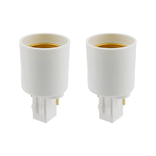 Geesatis Gx23 to E27 Adapter 2-Pack