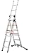 Price comparison product image Hailo 9306-501 ProfiStep 150 kg Capacity Combination Ladder (2 x 6-Rung Sections plus 1 x 5-Rung Section)