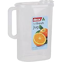 Décor 071902-003 Juice/Water Jug, 2L, Clear