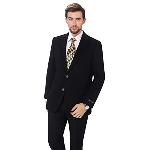 P&L Men's Premium Wool Blend Business Blazer Dress Suit Jacket
