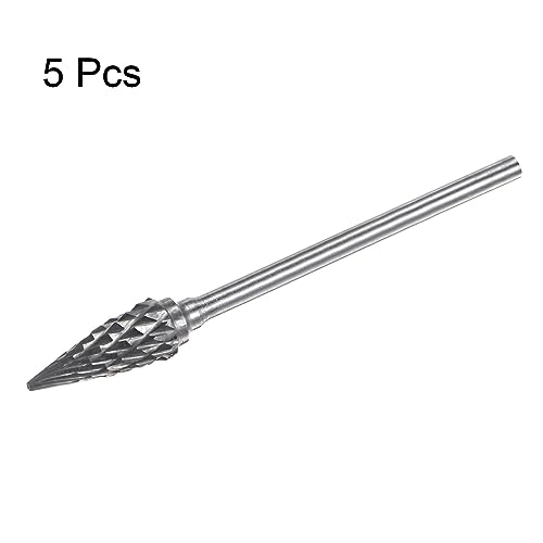 Fresas rotativas de carburo 5 piezas cono 60° miniatura 3