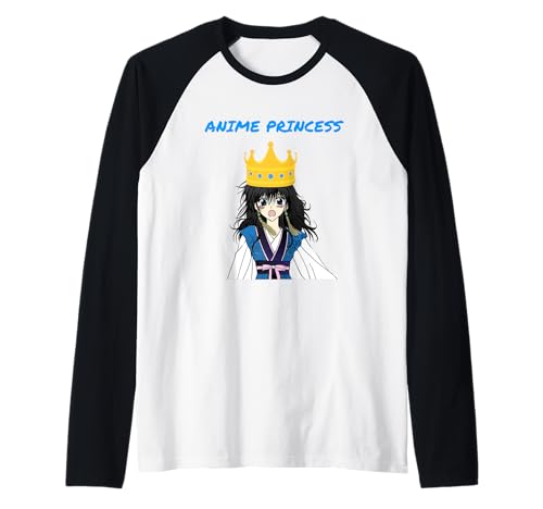 Princesa de Anime, fanáticos del Libro Manga, Regalos de Anime, Amor japonés Camiseta Manga Raglan