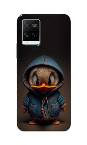 Image of PRINTFIDAA Printed Hard Back Cover Case for Vivo Y21 | Y21T | Y21s | Y21e | Y21A | Y21G | Y33S | Y33T | Y32 | Vivo T1x Back Cover (Animated Duck) -112
