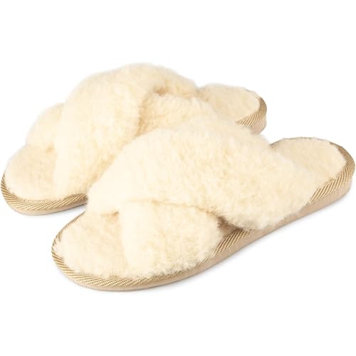 Chaussons d'hiver pour femme chauds en laine véritables SULPO