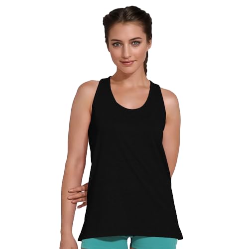 Cighay Camisetas femininas de treino com costas cruzadas e costas nuas, folgadas, atléticas, para co
