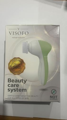 Face Scrubber | Facial Cleansing Brush Exfoliator Skin Care Products Beauty Products Powered Electric Wash Exfoliating Spin Cleanser Cleaning Scrub Including 7 Heads (Jade) - Thumbnail 7