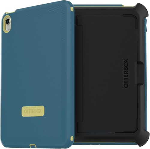 Image of OtterBox iPad (A16) & iPad 10th Gen (Only) - Defender Series Case - Treasure Cove (Blue) - Multi-Layer Protection - Four Position Stand - Built-in Screen Protector - Port Covers - Apple Pencil Storage