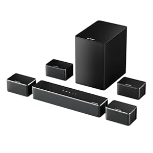 ULTIMEA 7.1 Surround Sound System for TV with Dolby Atmos, APP Control, 4 Wired Surround Speakers, 460W Sound Bar for Smart TV with 6.5″ Wireless Subwoofer, Home Theater Sound System, Poseidon D80