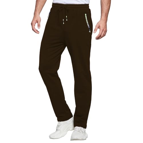 ZOXOZ Jogginghose Herren Baumwolle mit Reißverschluss Taschen Sweatpants Herren Hose