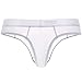 Sexy Ice Silk Men bikini Gay underwear Men Thong G String Jockstrap Men's briefs Male sexy Pouch Lace Panties (XXL, White)