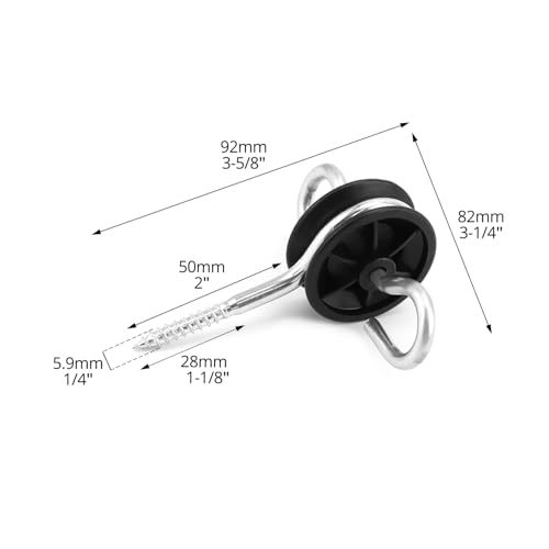 QWORK® 20 Stück Ringisolatoren Doppelhaken für Elektrische Zäune, Doppelhaken Torgriffisolatoren, Weidezaun Ringisolatoren, für Seile, Drähte und Litzen.
