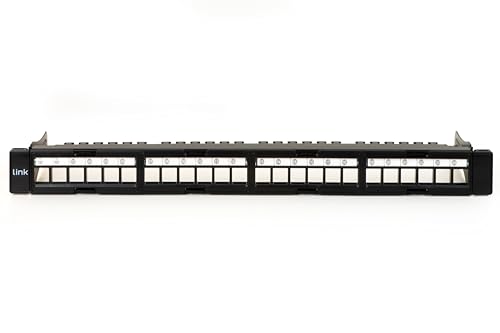 Panneau Patch 24 Portes LINK LKPV24R pour simplifier le câblage noir
