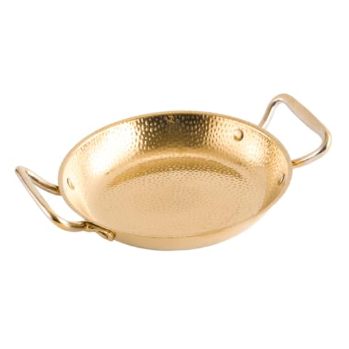 Ipetboom Olla Inoxidable para Paella y Hot Pot Sartén Doble Mango Utensilio de Cocina para Reuniones y Comidas Casa