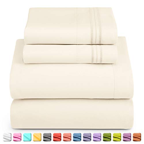 Nestl Luxury Queen Sheet Set - 4 Piece Extra Soft 1800 Microfiber-Deep Pocket
