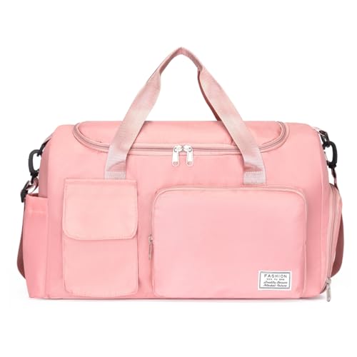 Sac de voyage pliable rose de grande capacité et cabine pour femme