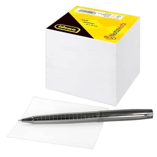 Bloc-notes cube papier blanc 9x9 Idena bloc mémo 80g de bureau 4 pièces - 5