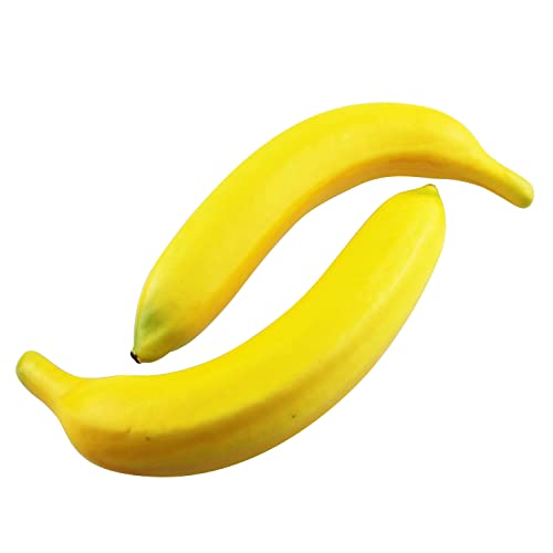 Taodan 6Pcs Fake Banana Artificial Yellow Bananas 7.8" Foam Simulated Simulation Fruit Model Decorative Food Home Party Decor #TOP3