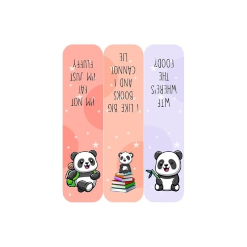 Image of Zesta Magnetic Bookmark Set of 7 | Aesthetic Book Mark for Reading | Cute Anime Bookmarks for Kids, Students | Book Accessories for Novels, Gifts for Readers(Panda Magnetic Bookmark, 9X2.5 Cms)