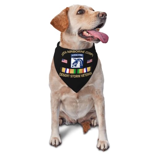 18th Airborne Corps Desert Storm Veteran Dog Scarf Pet Bandana Cat Pet Bibs