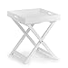 Produktbild Zeller 17009 Beistelltisch m. Tablett, MDF, weiß, ca. 40 x 40 x 46,5 cm