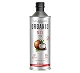 Eat Wholesome High C8 Organic MCT Coconut Oil, 100% coco, aceite MCT en botella de vidrio, 500 ml (el embalaje puede variar)