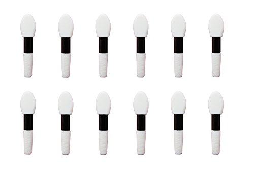 LORMAY 12-Piece Mini Silicone Smudge Brush/Eye shadow Applicator (Model 8, Patented) (White)