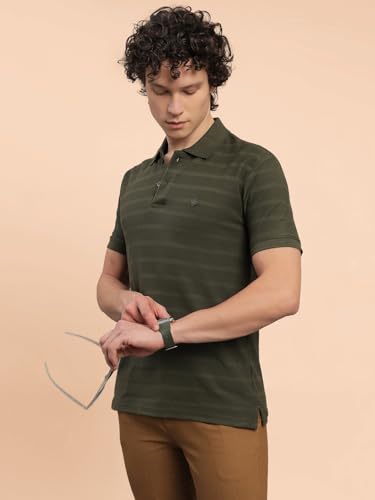 Image of Lux Nitro Men's Self Knitted Premium Cotton Blend Solid Polo T-Shirt | Soft Texture | Classic Collar | Short Sleeve Casual Wear