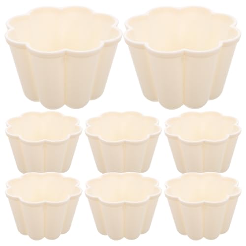 La mejor selección de Moldes para gelatina de plastico los mejores 10. 49 MOBUTOFU Moldes de Gelatina para Postres de Plástico 8 Piezas en Forma de Flor Color Blanco Leche, Moldes Individuales para Pudín y Mini Tartas, Aptos para Horno y Congelación,...