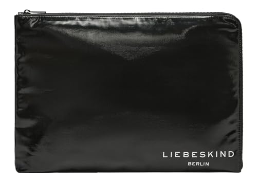 Housse pour ordinateur portable LIEBESKIND BERLIN Elvira en cuir noir haut de gamme