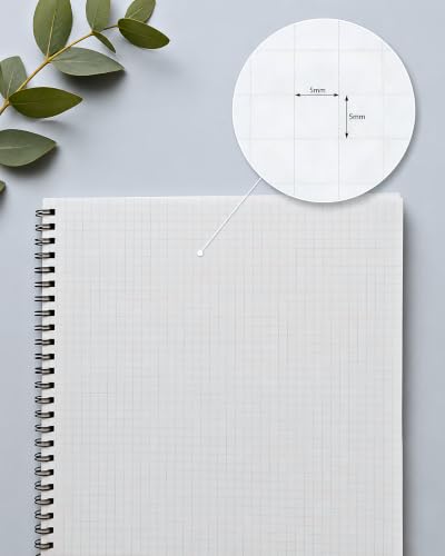 Image of PaperO Professional A4 Square Grid Notebook | 5MM Square Graph Design | A4 Size (8.5 x 11 inches) | Ideal for Architects & Designers | Kraft Cover | 100 Pages | (Black Cover Grid Book)