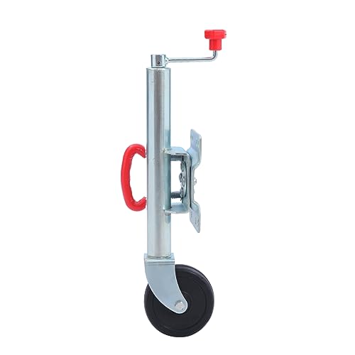 KATSU Stützrad Anhänger 48mm mit 6 Vollgummireife 350kg Tragfähigkeit, Schwerlast PKW Anhänger Wohnwagen Kupplungen, aus verzinktem Stahl