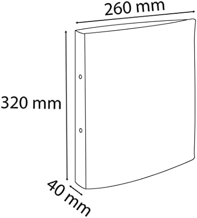 Exacompta - Ref 54371E - PP-Covered Ring Binder - Suitable for Storing A4 Documents, 2 Rings, 40mm Spine, Holds Up To 400 Sheets, Sturdy Cardboard - Black