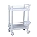 Diables de Rangement à 2 Étagères, Pour Spa, Chariot à Outils Abs sur Roues Silencieuses avec Seau à Saleté/Blanc/64 * 44 * 90Cm, PIBM, Blanc, 54 * 37 * 90Cm
